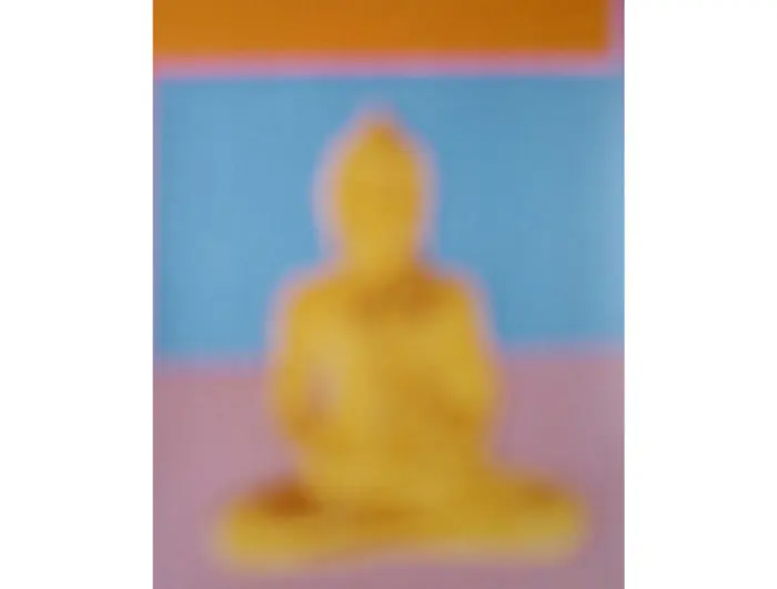 Bill Armstrong's "Buddha 704," not dated, at Houston Center for Photography, emanates energy. 

