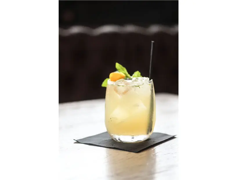 Relax with an orange mint mule at Bradley's Fine Diner.