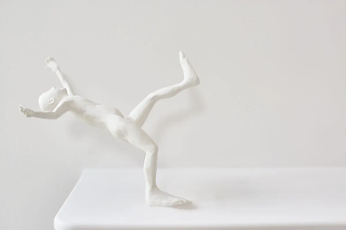 The artist’s "falling man," 2013