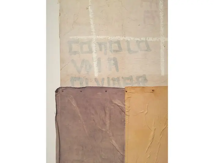 Oscar Rene Cornejo, who attended Klein Forest High School with Darwin Arevalo, was a recent resident at the prestigious Skowhegan program, Shown: detail of "El Regreso, The Return," 2013. Cronejo also holds an MFA from Yale. 