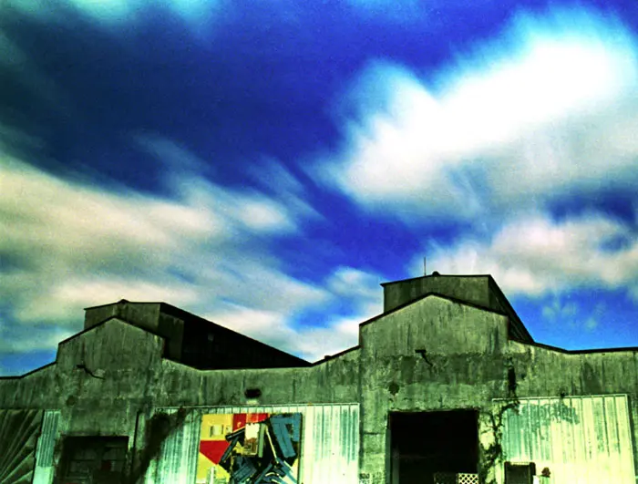 David Adam Salinas' interpretation of the East Side building that's home to the gents of El Rincón Social. 
ERS was founded in 2006, and has been directed and maintained by gallerist Juan Pablo Alonzo since its earliest days.  