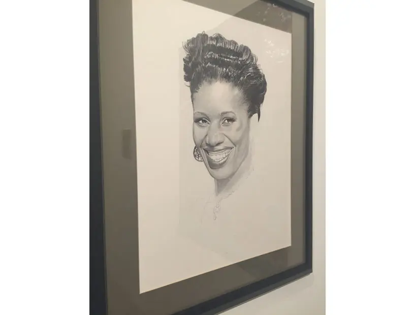 At Barnes' Community Artists Collective, Leonard Freeman's evocative pencil drawing, "Portrait of a Lady," undated.
