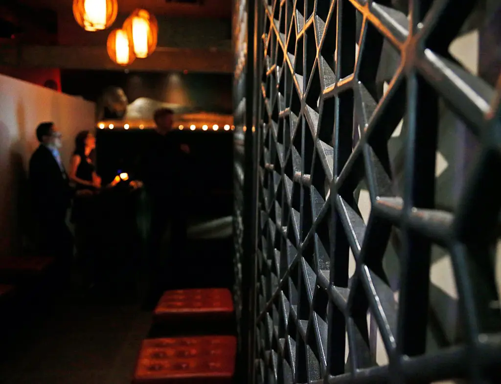 Upon arrival, guests are greeted by this detailed entry. 