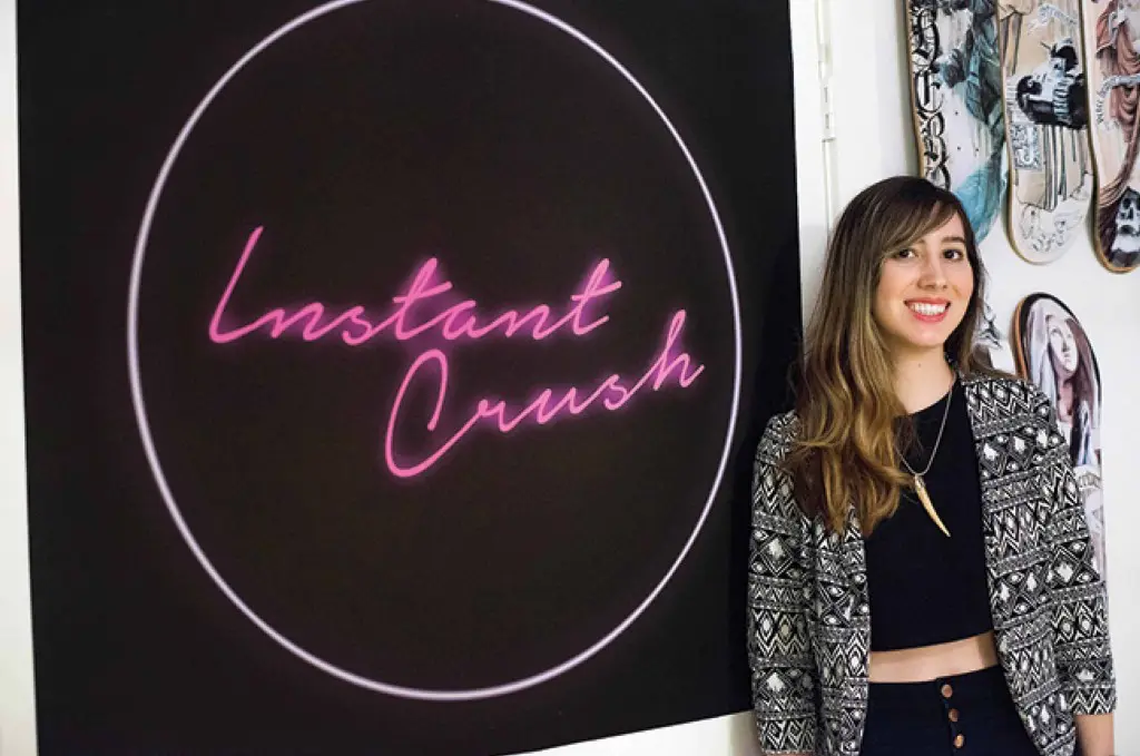 Julie Leveque at her retail spot