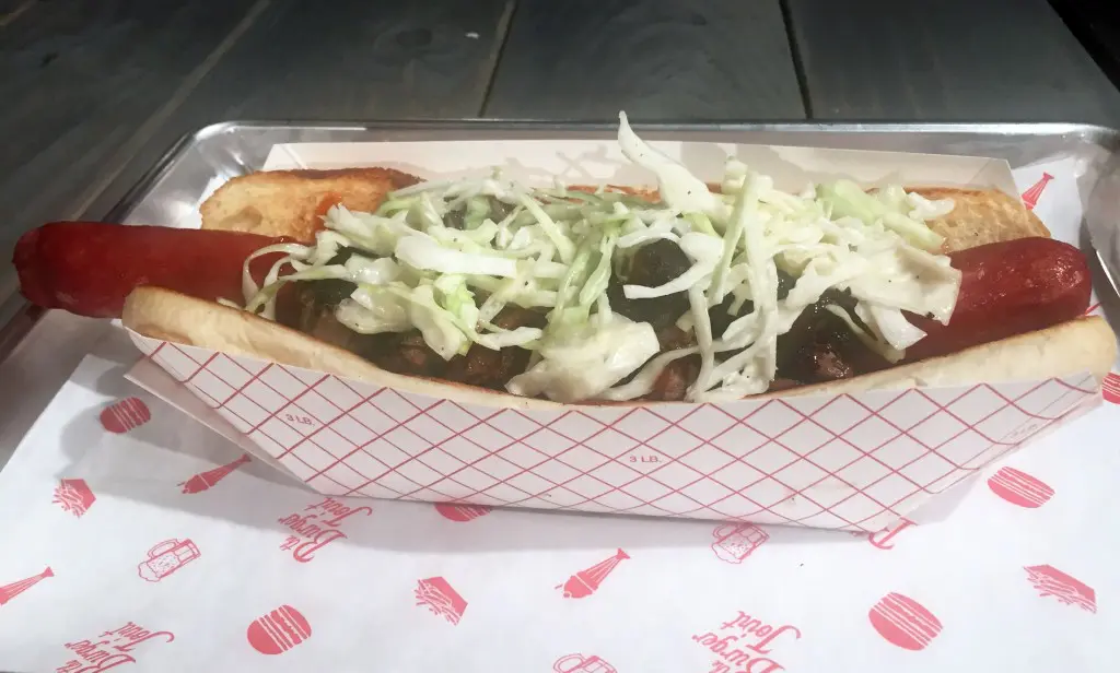 Why eat a regular-sized hot dog, when you can have one that's a foot long? 