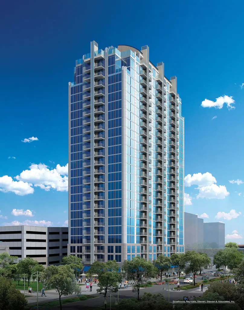 SkyHouse River Oaks is the first high-rise to open near River Oaks District. 