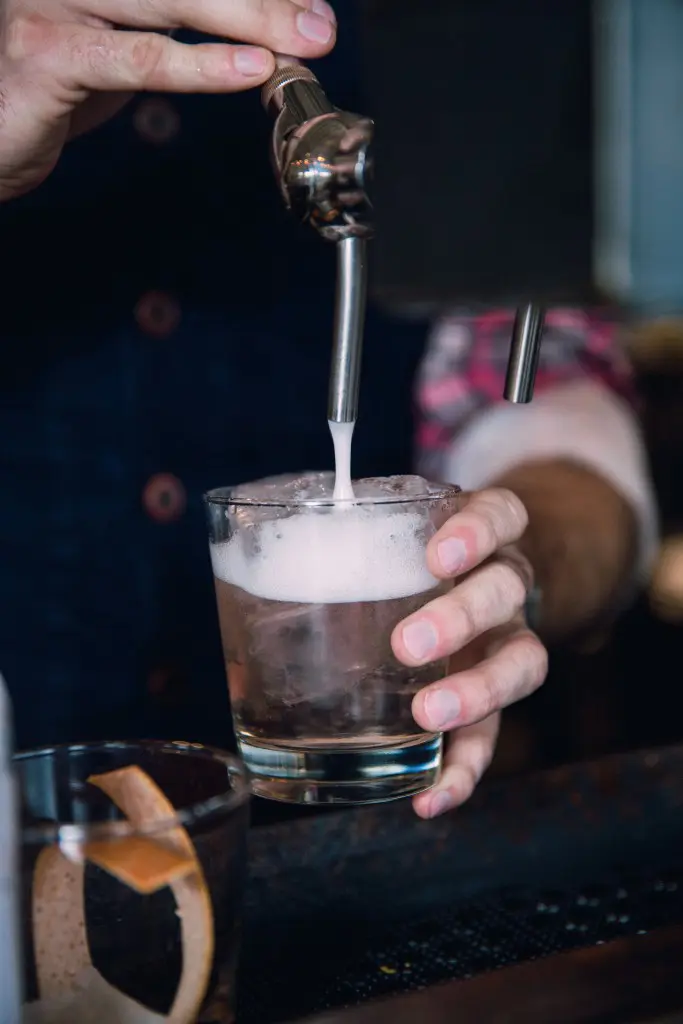 The tequila and tonic carbonated cocktail is a must try. 