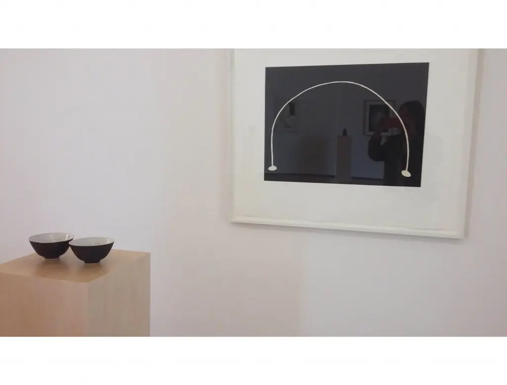 Martin Puryear’s “Untitled V,” a 2005 aquatint meets its equal in Lucie Rie’s pair of stoneware bowls, circa 1950-1970.
