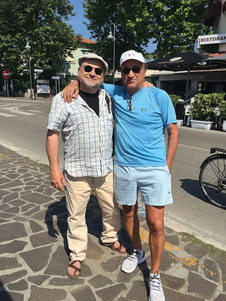 Massimo (a cousin of Vivian and Alberto's) and Alberto Lombardi