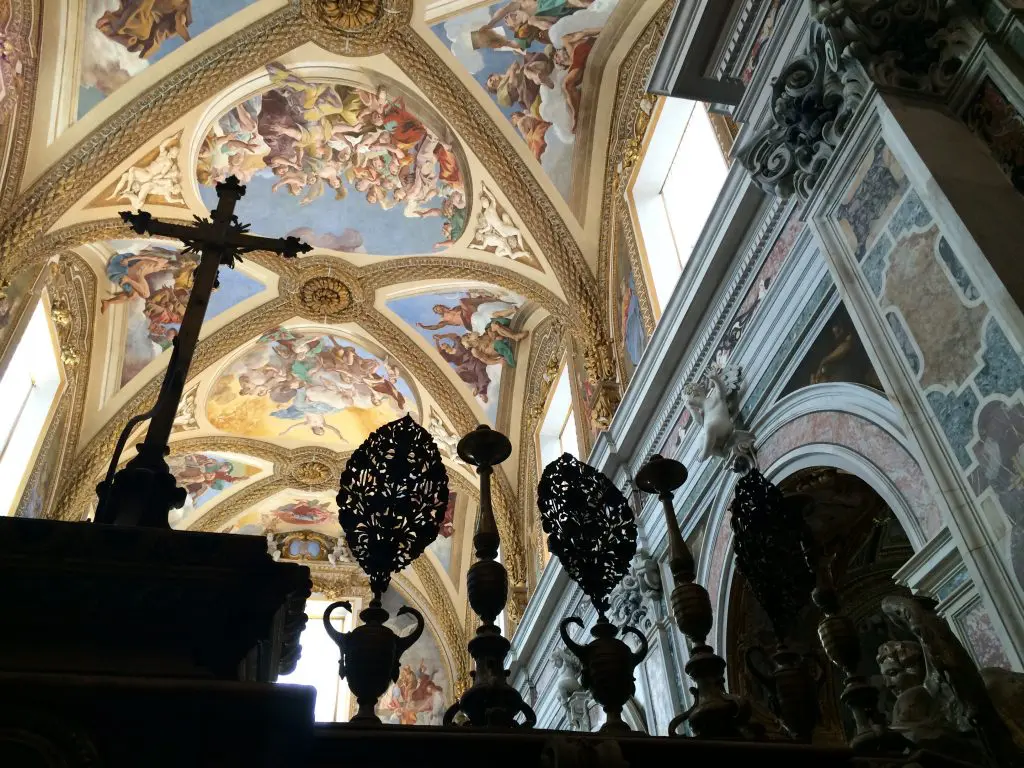 Magnificent view from behind the 16th century renovated altar. 