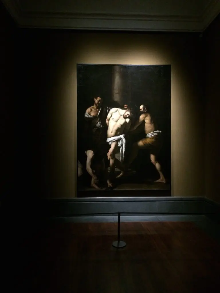 Caravaggio's "The Flagellation of Christ" at Capodimonte.