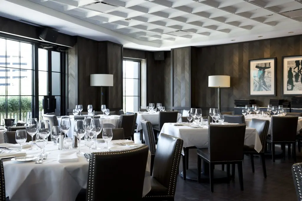 Steak 48's interiors showcase a light, airy feel. (Photo by Jenny Antill Clifton) 