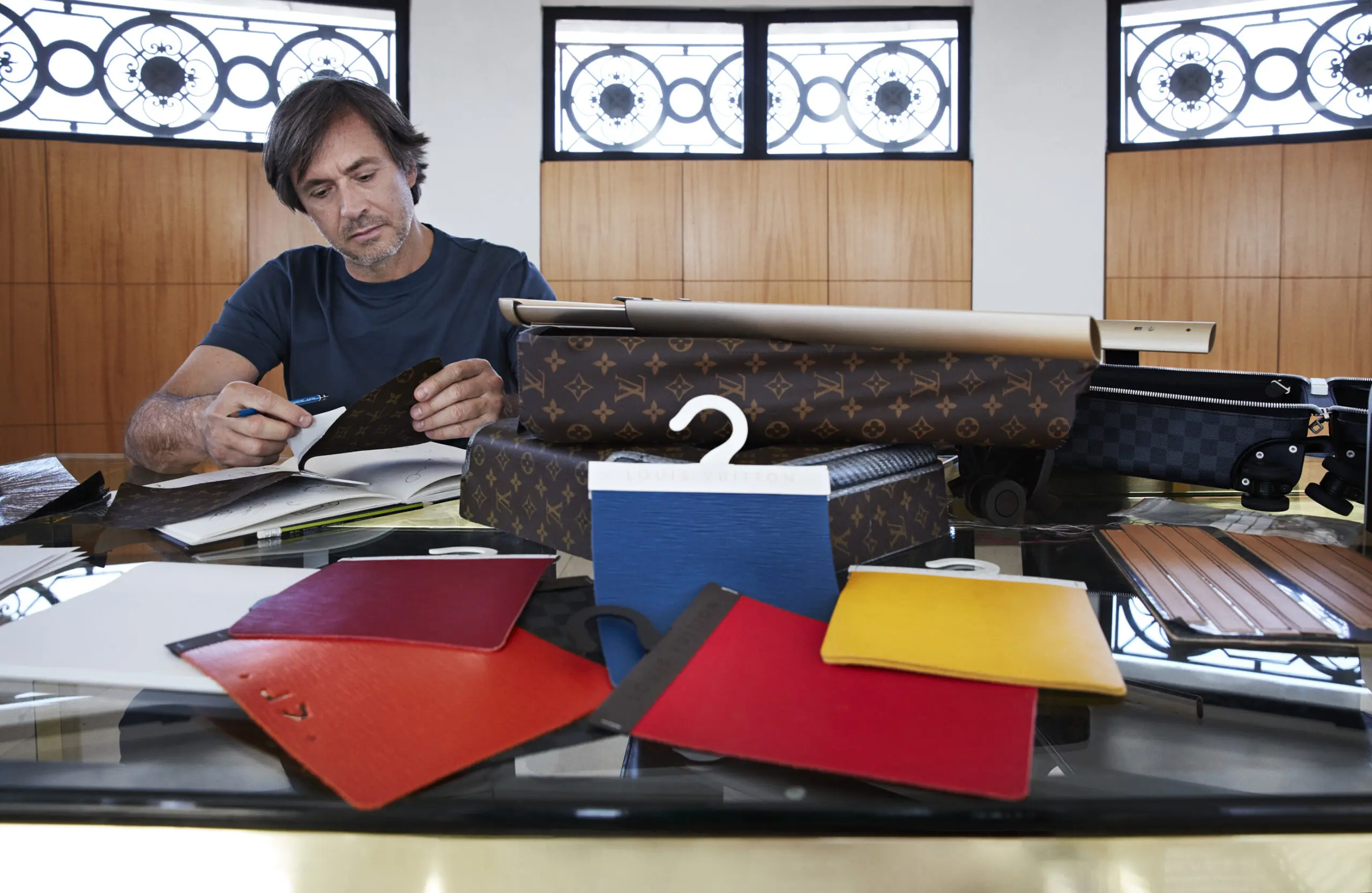 2 Marc Newson at work; Photo courtesy of Louis Vuitton