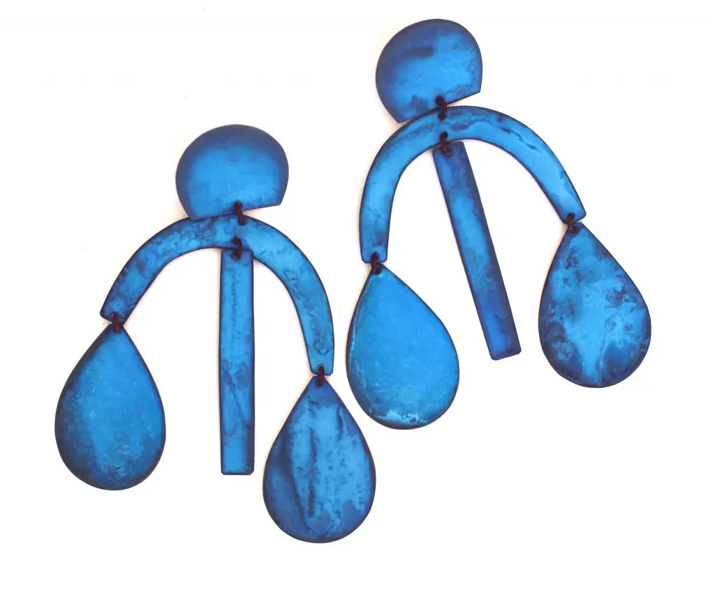 Annie Costello brown arc drop earrings $219, at TTH Forty Five Ten