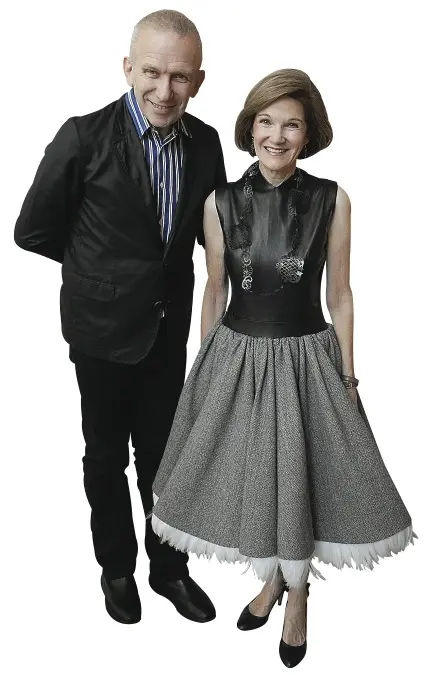 Jean Paul Gaultier (here with Deedie Rose) had an exhibition at the Dallas Museum of Art in 2012.