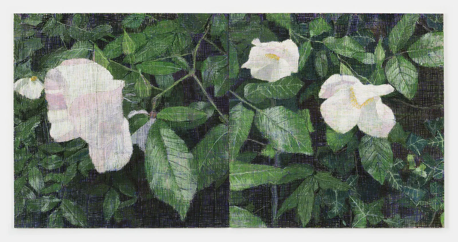 Jennifer Bartlett's "Rose," 2010-2011, at Hiram Butler Gallery