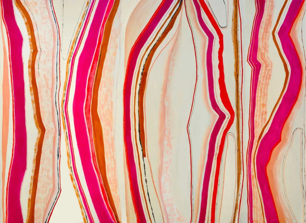 Rhythm wallpaper in geranium print