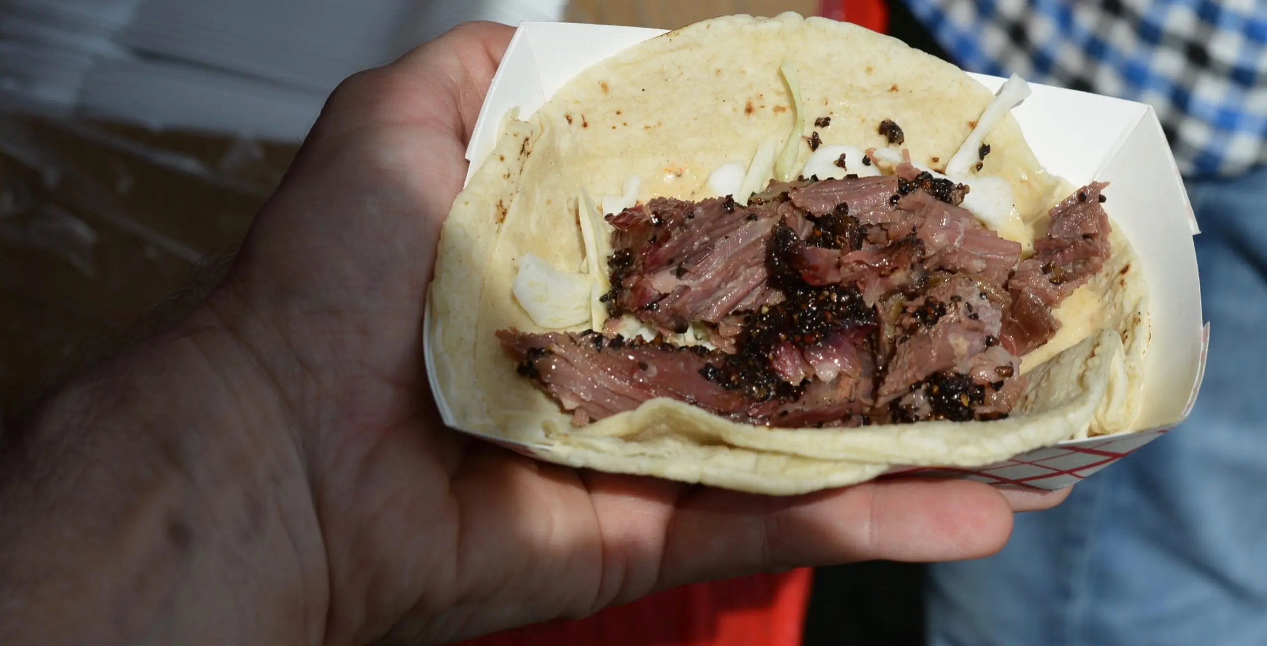 Corkscrew BBQ's chopped brisket and slaw is worth driving for.