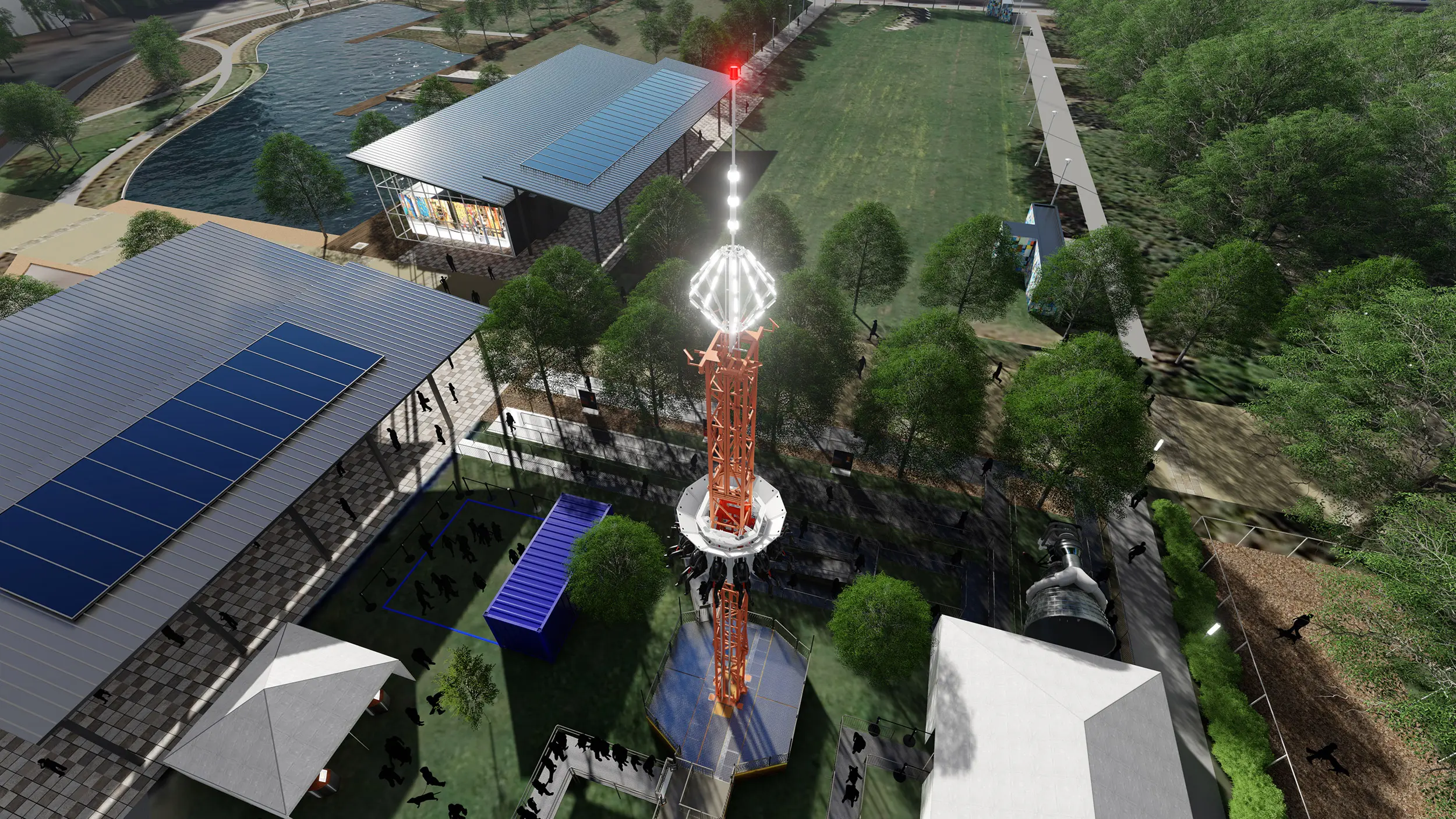Future Flight will be more than a giant Super Bowl week ride in the middle of Discovery Green.