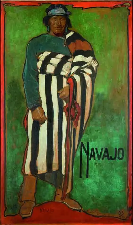 One of the Gerald Cassidy paintings in La Fonda hotel. (Photo courtesy Plaza at La Fonda.)
