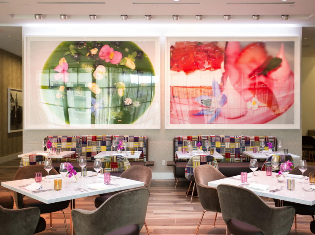 Art in the main dining room