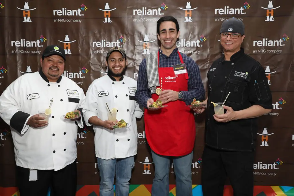 Josh Chapin with charity partner the Houston Food Bank 
