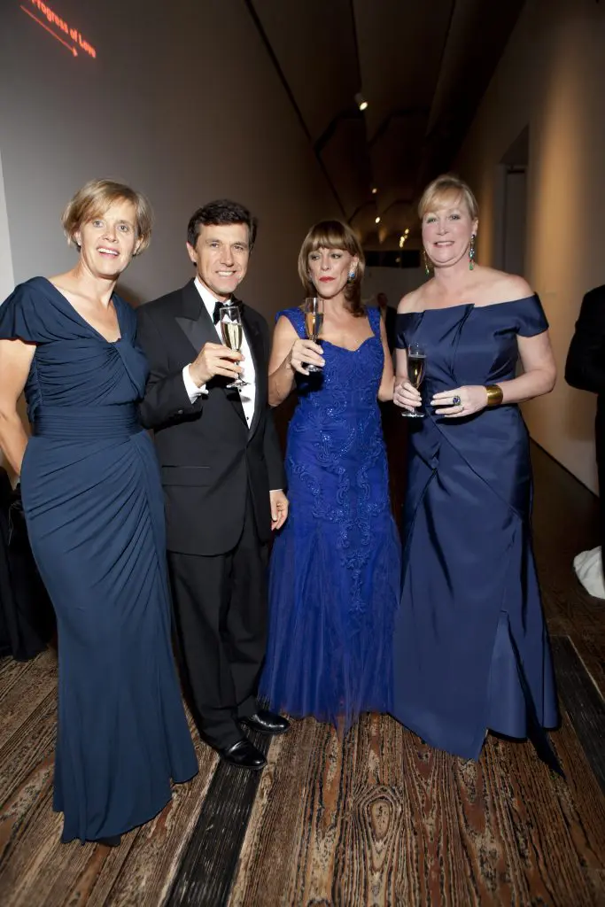 Revelry at the 25th Anniversary Ball with Dorothee Helfenstein and then museum director husband Josef Helfenstein, and two of the five co-chairs, Franci Neely and Sara Dodd. (Photo Jenny Antill Clifton) 