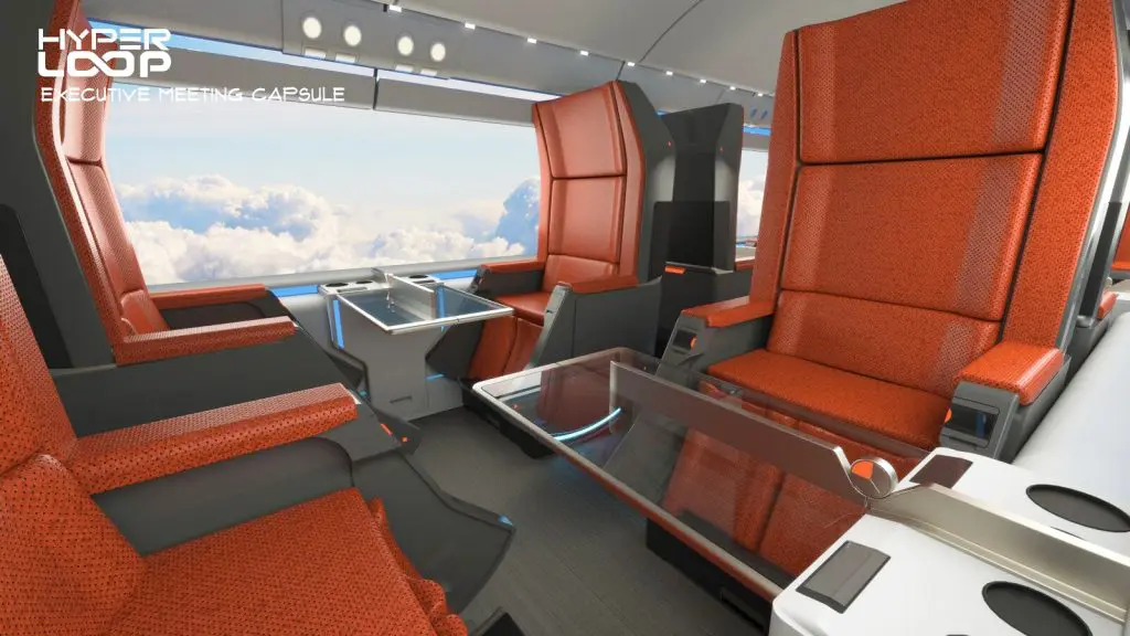 An executive cabin on the Hyperloop wouldn't exactly be roughing it.