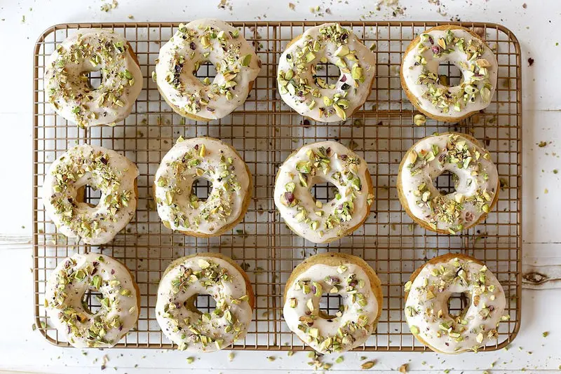 JTB's Baked Brown Butter and Pistachio Doughnuts. Recipe at joythebaker.com. (Photo credit: joythebaker.com) 