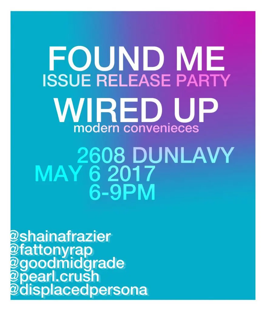 Release party deets. (Design by Amiri Boykin)