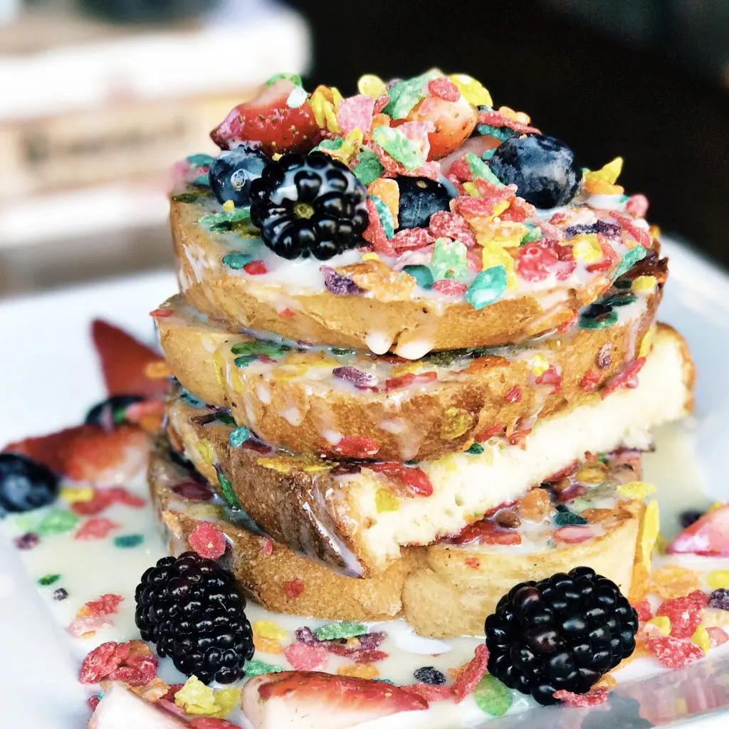 Fruity pebble French toast at Bosscat Kitchen. 