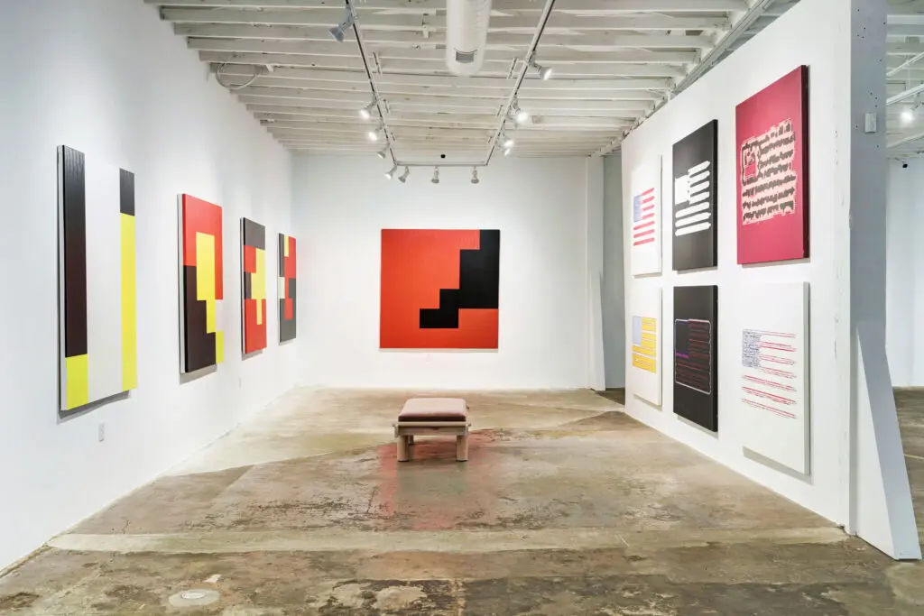 "Mark Flood: A Guide for Nude Investors" was a recent highlight of Reeves Art + Design's spring 2023 season. 