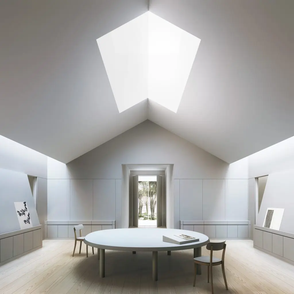 The new Menil Drawing Institute's Drawing Room will open onto a serene Scholar Courtyard. The $40 million, 30,000 square-feet MDI marks the fifth building on the Menil campus, which also adjoins the Rothko Chapel.  