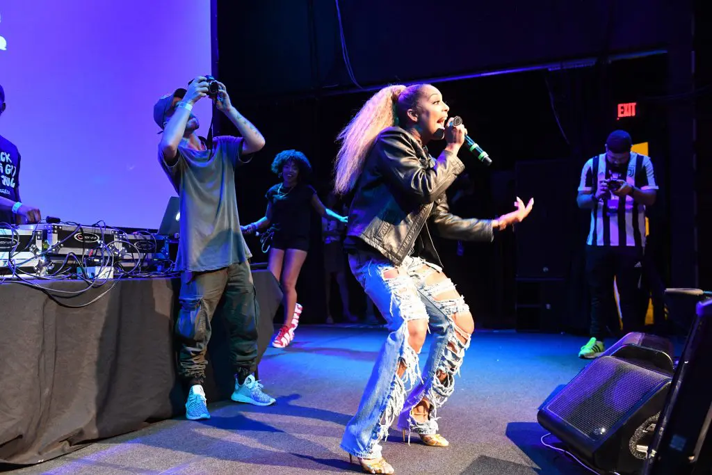 Amanda Seales performing during Trap Karaoke  (Photo by Daniel Ortiz)