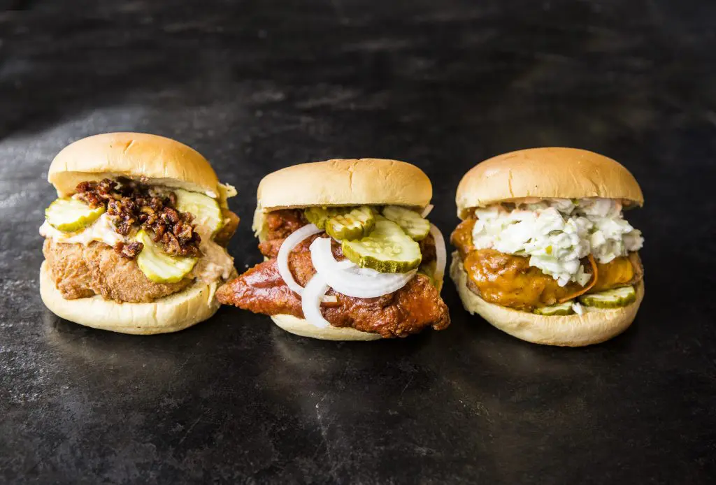 Celebrate National Fried Chicken Day with Lee's Fried Chicken and Donuts new chicken sandwich selections. (Photo by Julien Soefer) 