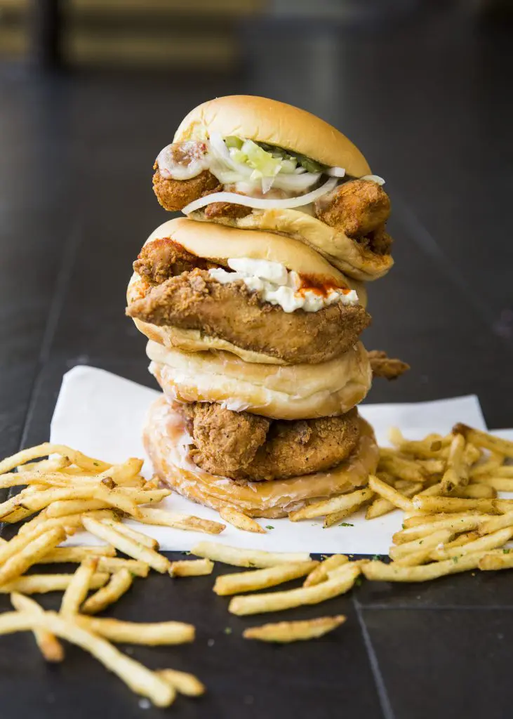 Got chicken sandwich crazy at Lee's Fried Chicken and Donuts. (Photo by Julie Soefer)