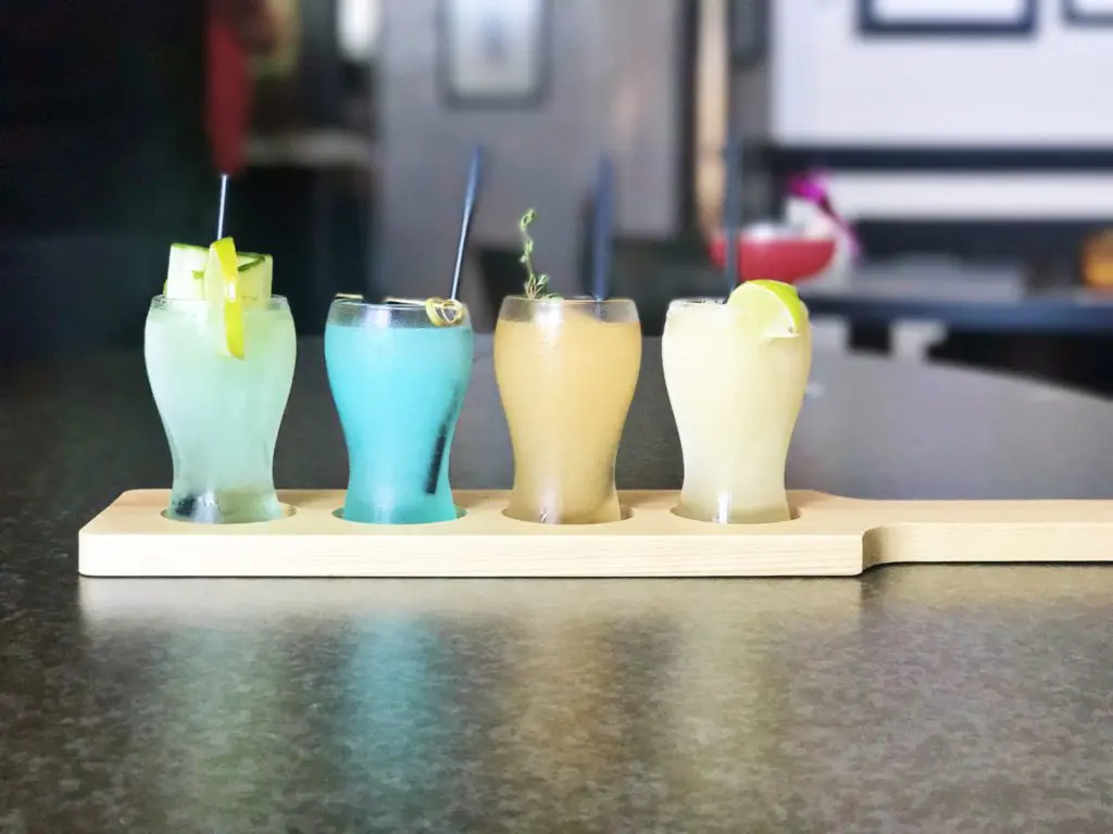 Frozen cocktails — like this flight from State Fare — have made a serious comeback. 