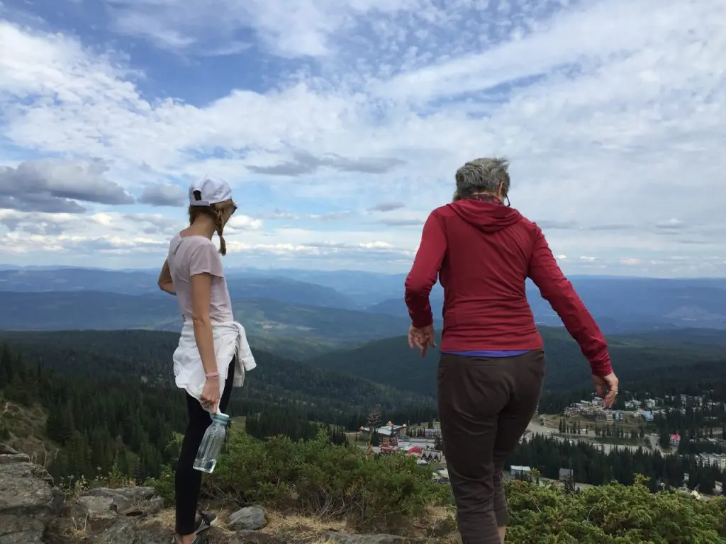 View of a ski valley in British Columbia. Though this was a beautiful day in the mountains, this summer was plagued by hundreds of wildfires in the provence and accompanied by lots of smoke pollution.
