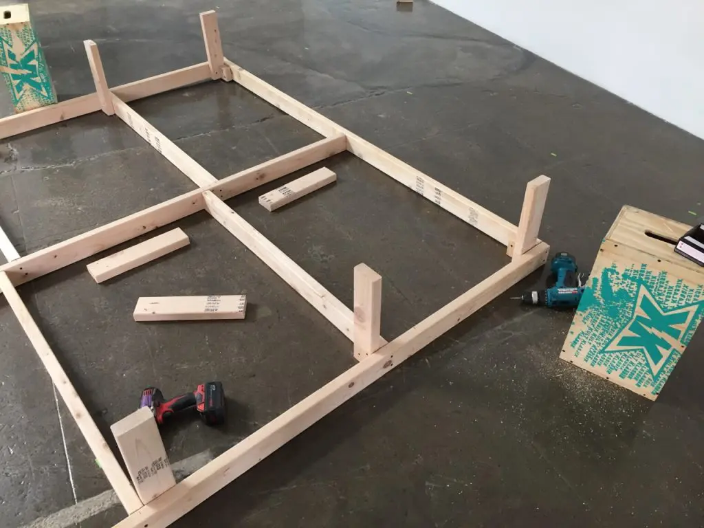 Beginning construction of platforms for my Artpace installation. I brought the apple boxes with me as part of my kit. They’re such useful objects and they’d originally been fabricated for my exhibition last fall at Conduit Gallery in Dallas.