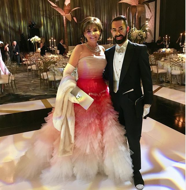 White tie splendor: Hallie Vanderhider in Oscar de la Renta, Fady Armanious at the 2018 Houston Grand Opera ball at the Post Oak Hotel. (Instagram photo)