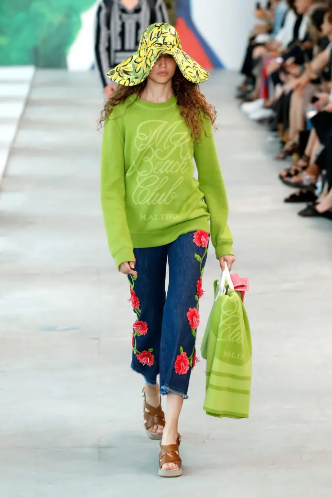 NEW YORK, NY - SEPTEMBER 12:  A model walks the runway during the Michael Kors Collection Spring 2019 Runway Show at Pier 17 on September 12, 2018 in New York City.  (Photo by JP Yim/Getty Images for Michael Kors)