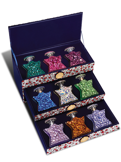 Bond No 9 Triple Decker Swarovski Embellished Perfume Set, $16,000