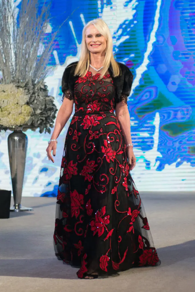 Jo Lynn Falgout, on the runway as honoree at the 2019 Winter Ball  (Photo by Jacob Power)