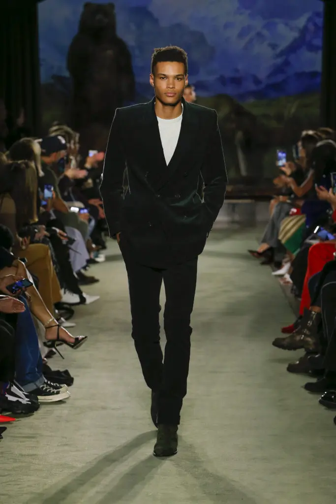 Brandon Maxwell men's double-breasted suit. (Photo by Monica Feudi)