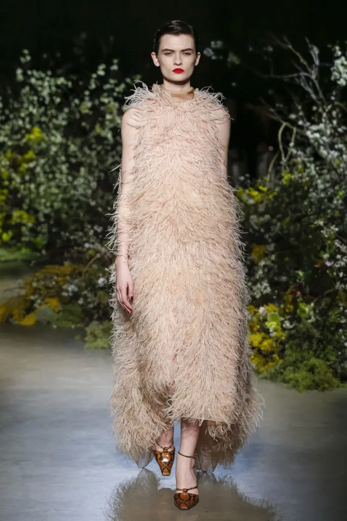 Jason Wu feathered dress. (Photo courtesy of Jason Wu)
