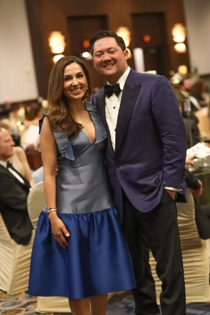 First time Best Dressed honoree Julie Longoria Chen with husband  Stephen Chen at the West University Park Lovers Ball. (Photo by Katy Anderson Photography)