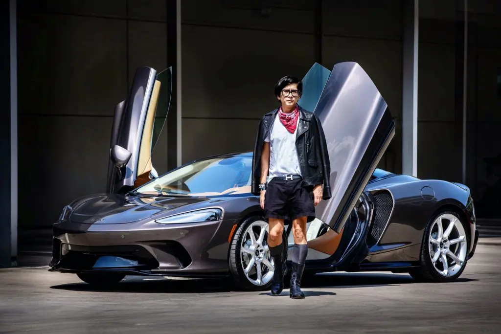 The McLaren - formula for a good time — and me looking "sexy and heroic" thanks to Steve Wrubel
