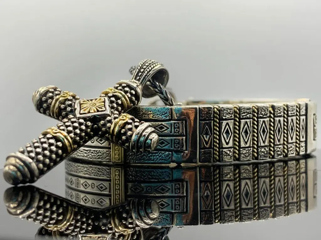 They carry dramatic designs by makers like Konstantino.
