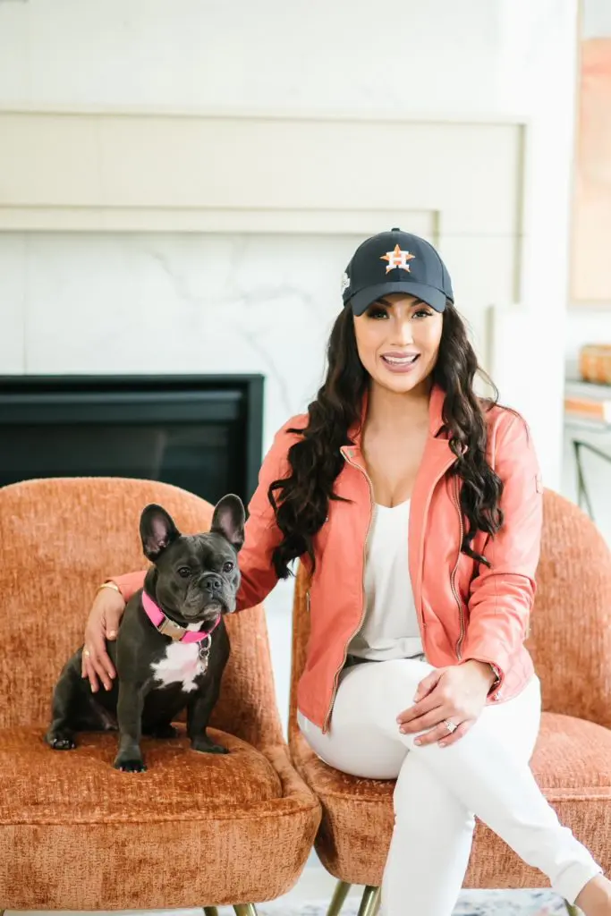 Nancy Almodovar with her dog, Ella.