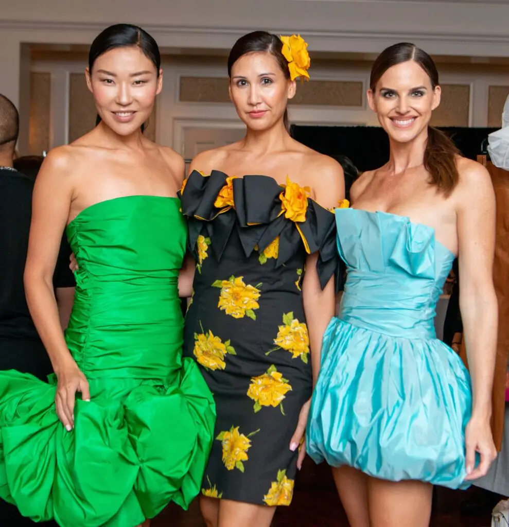 Models wear vintage Victor Costa at the Italian Cultural & Community Center La Dolce Vita Luncheon honoring the native Houstonian designer. (Photo by Michelle Watson)